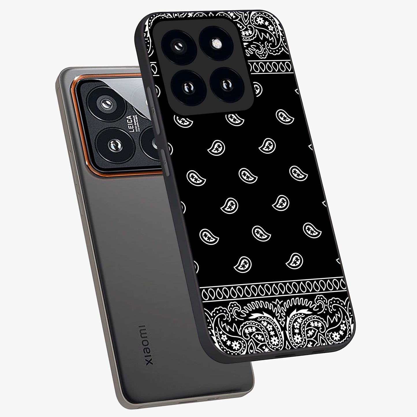 Retro Rebel Threads Glass Case displayed in angled mockup highlighting retro inspired graphic design with rebellious aesthetic.