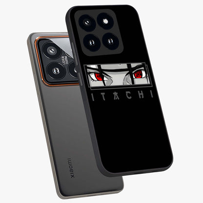 Scarlet Gaze Dominance Glass Case displayed in angled mockup highlighting intense visual design with bold scarlet aesthetic.