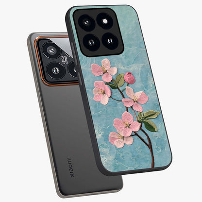Threaded Blossom Breeze Glass Case displayed in angled mockup highlighting elegant floral design with soft aesthetic style.
