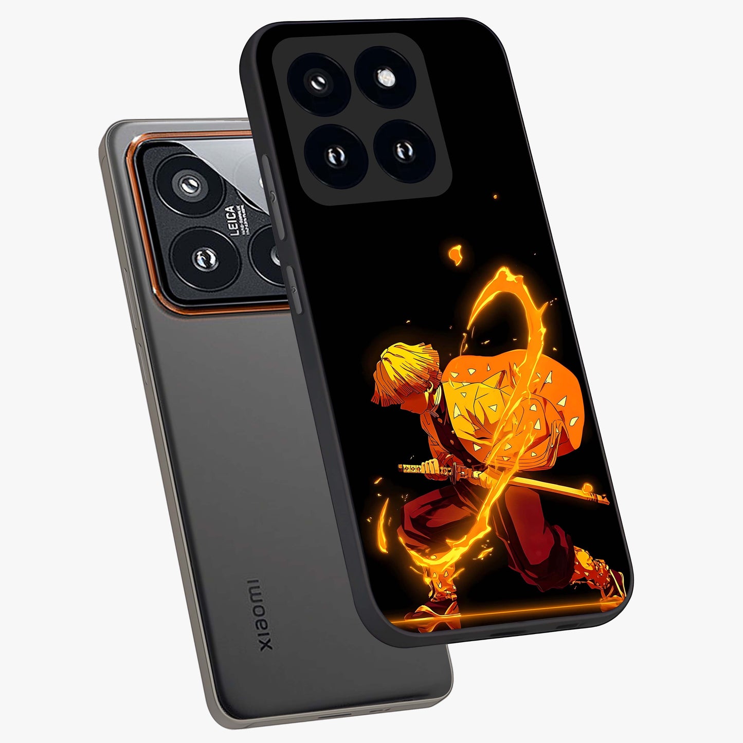 Thunder Flame Execution Glass Case displayed in angled mockup highlighting dramatic fire themed design with intense fantasy aesthetic.