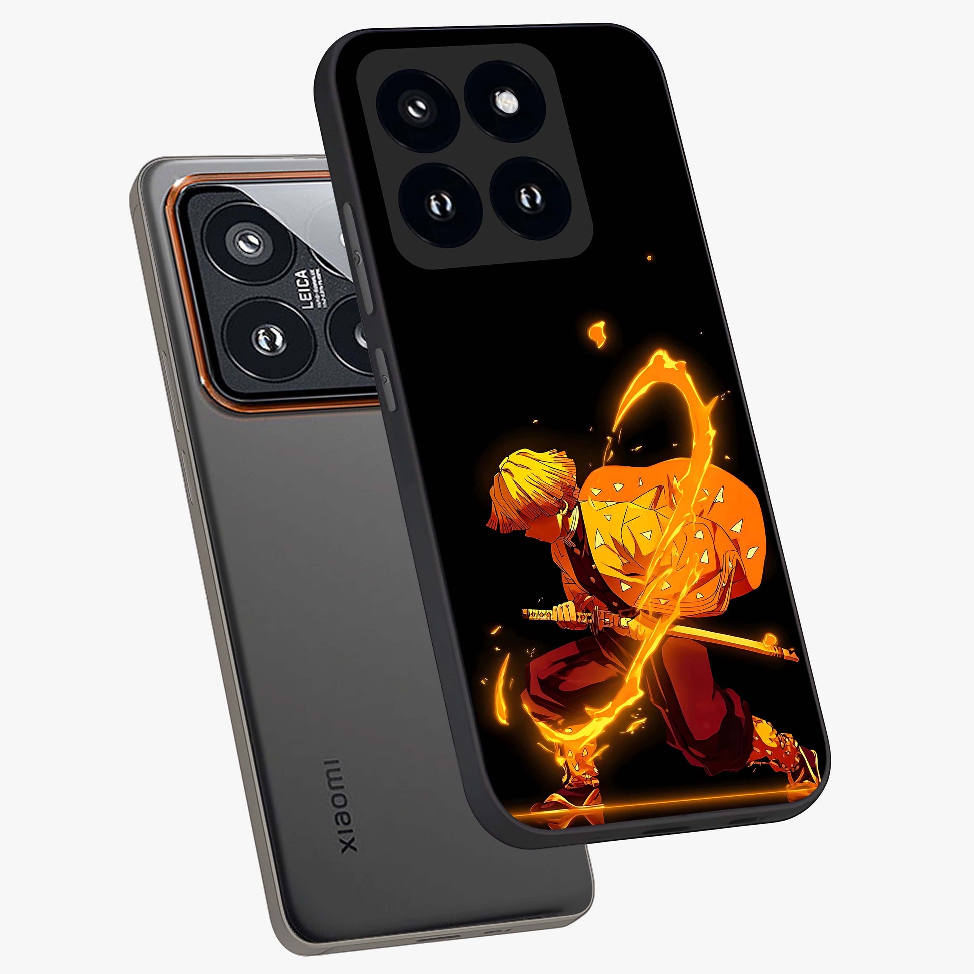 Thunder Flame Execution Glass Case displayed in angled mockup highlighting dramatic fire themed design with intense fantasy aesthetic.