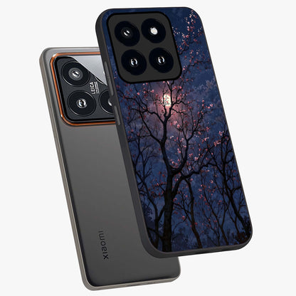 Twilight Sakura Serenade Glass Case displayed in angled mockup highlighting delicate sakura flower design with dreamy aesthetic.