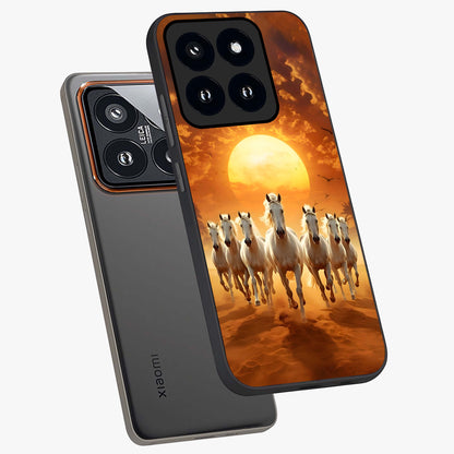 Wild Sunset Majesty Glass Case displayed in angled mockup highlighting vibrant sunset sky design with scenic aesthetic.