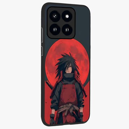 Crimson Moon Warlord Glass Case upright view showcasing powerful warlord artwork with dark celestial theme.