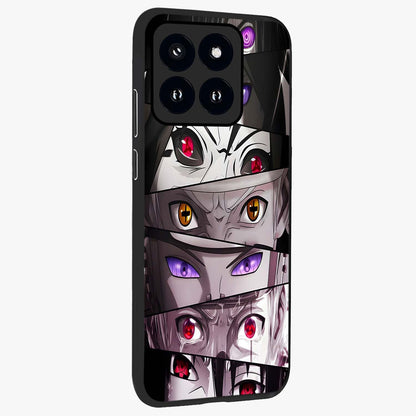 Eyes of Destiny Glass Case upright view showcasing symbolic eye artwork with dramatic artistic theme.