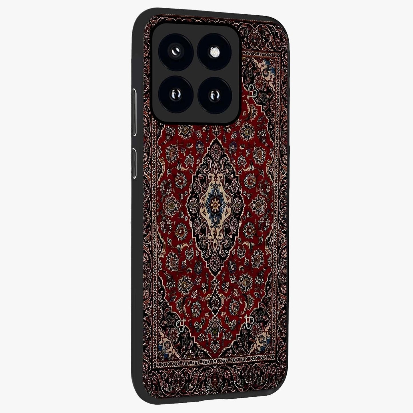 Heritage Carpet Royale Glass Case upright view showcasing detailed ornamental artwork with luxurious traditional theme.