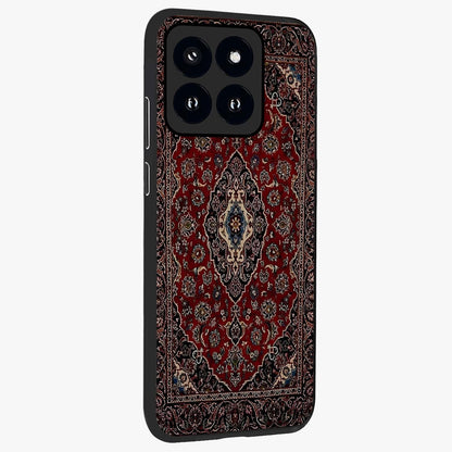 Heritage Carpet Royale Glass Case upright view showcasing detailed ornamental artwork with luxurious traditional theme.