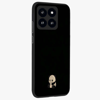 Midnight Panda Love Glass Case upright view showcasing charming panda artwork with playful romantic theme.