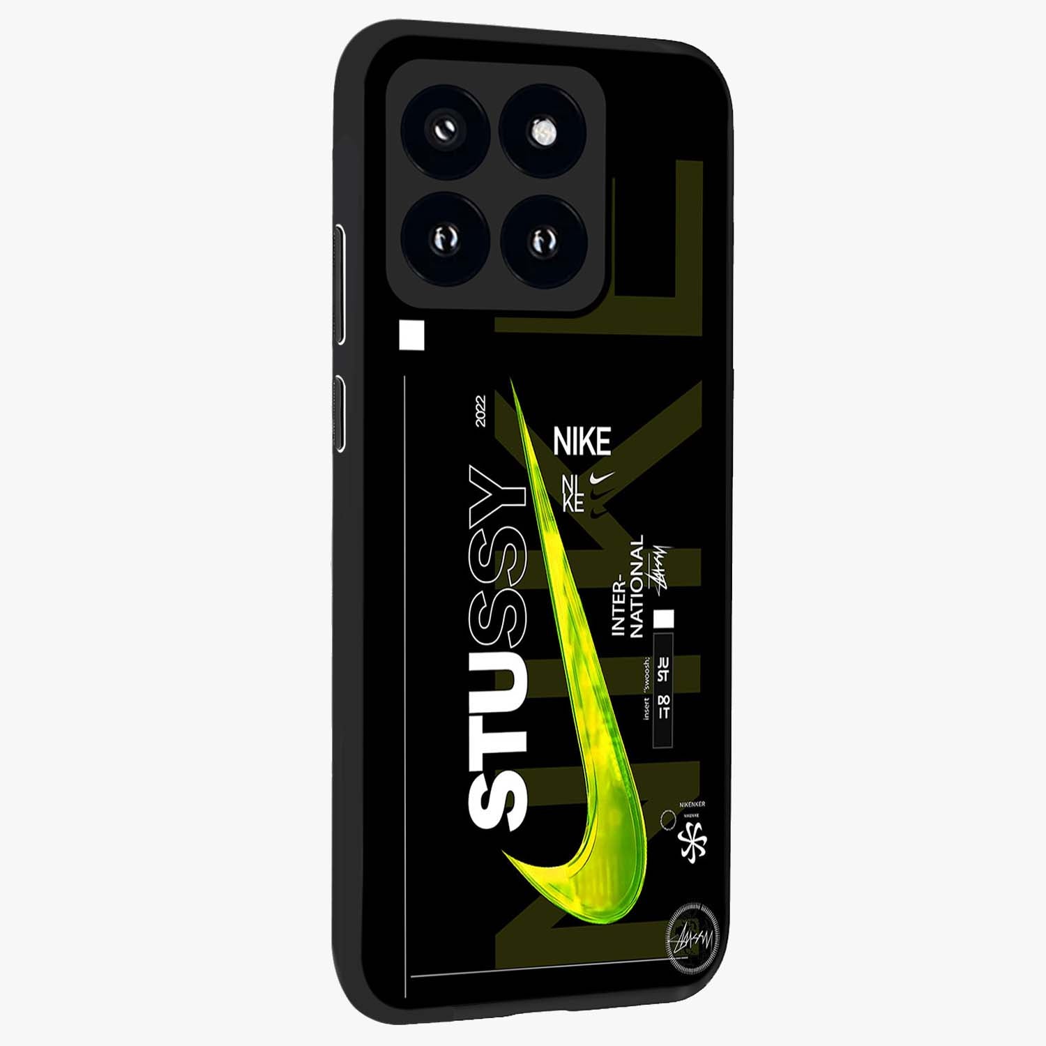 Neon Street Edition Glass Case upright view showcasing colorful neon artwork with modern street culture theme.