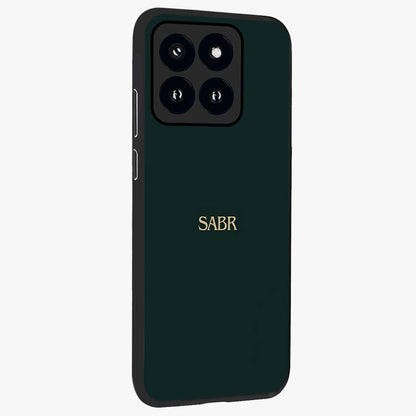 Sabr Minimal Patience Glass Case upright view showcasing calm minimalist artwork with motivational patience theme.