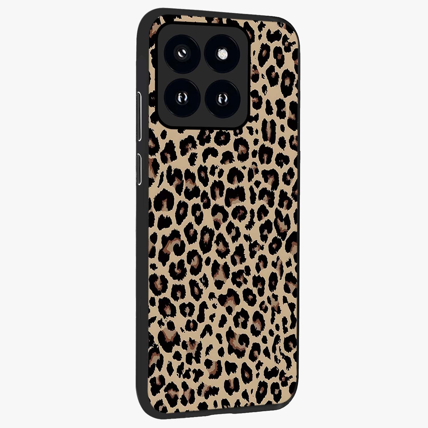 Savage Chic Pattern Glass Case upright view showcasing trendy decorative artwork with edgy fashion theme.