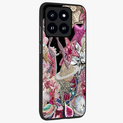 Starlit Jewel Dream Glass Case upright view showcasing radiant star inspired artwork with magical night theme.