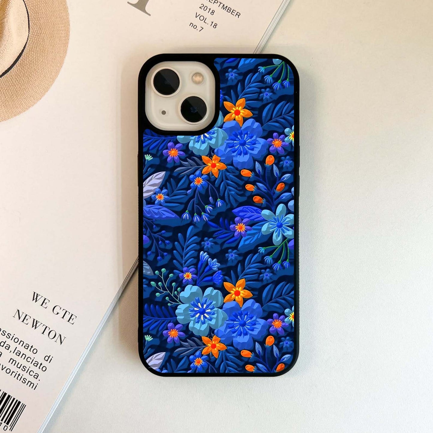 Midnight Floral Pop Glass Case