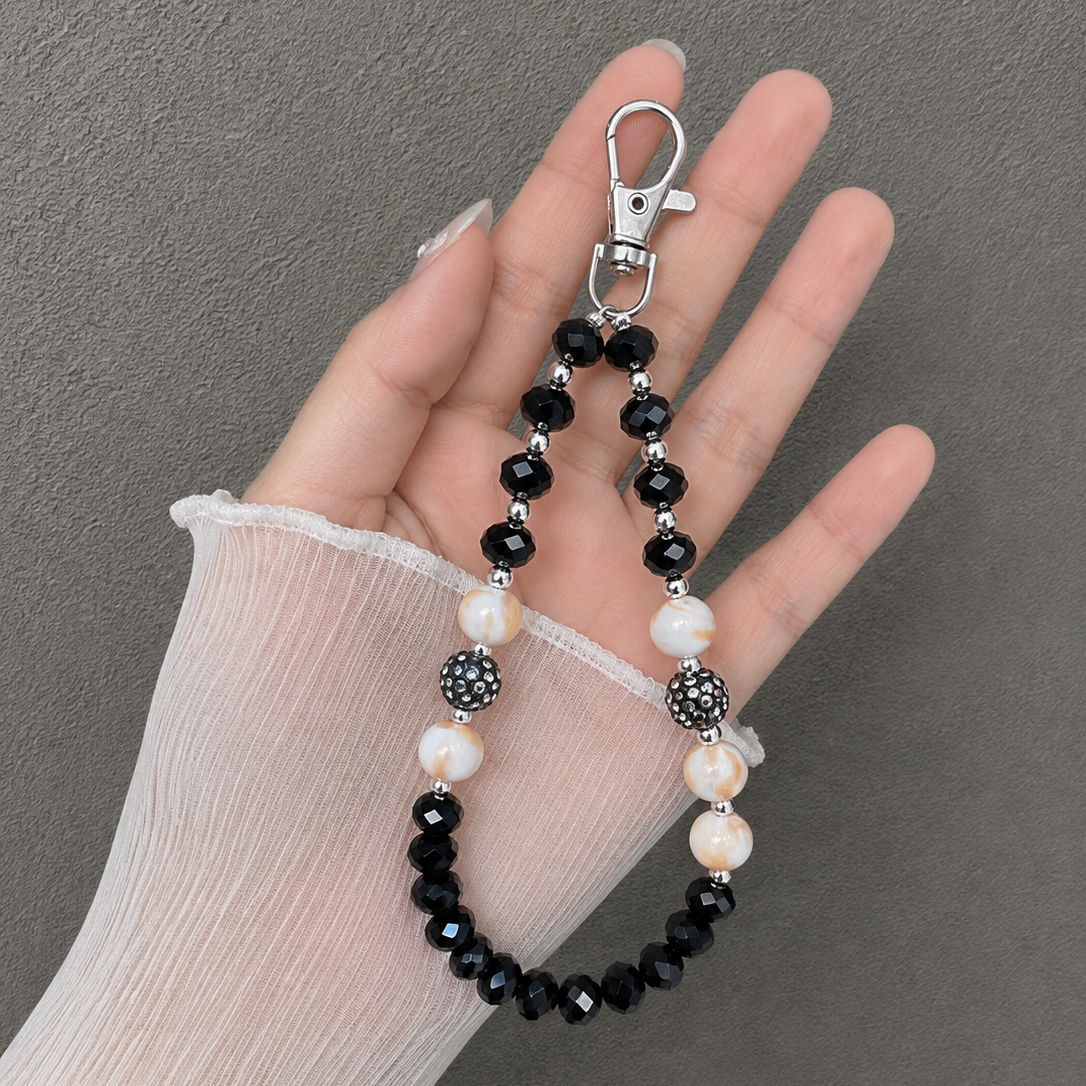 Midnight Pearl Phone Charm