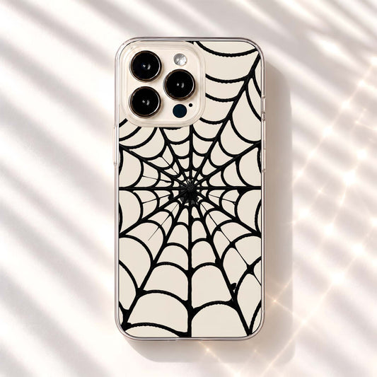 Midnight Spider Web Clear Silicon Cover