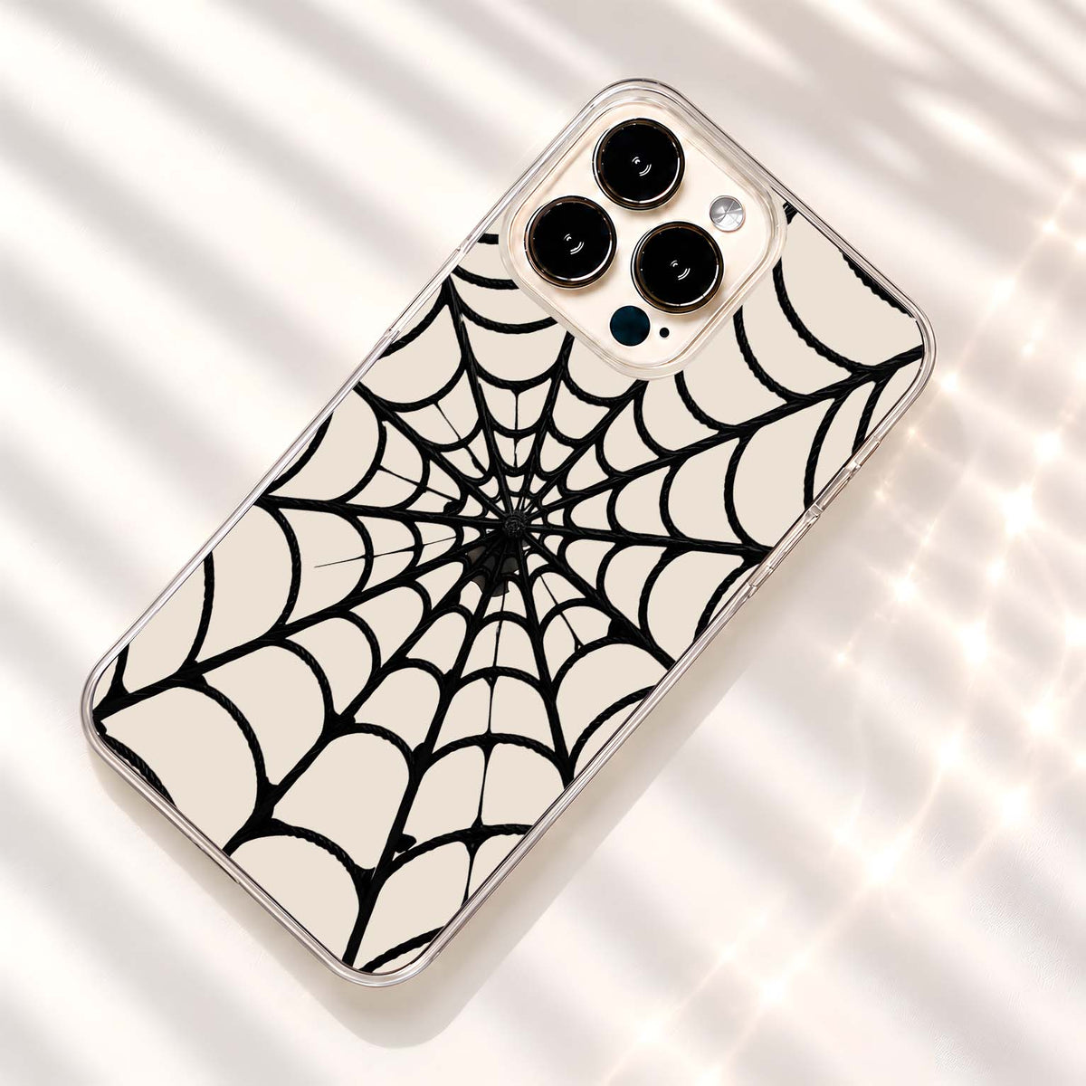 Midnight Spider Web Clear Silicon Cover