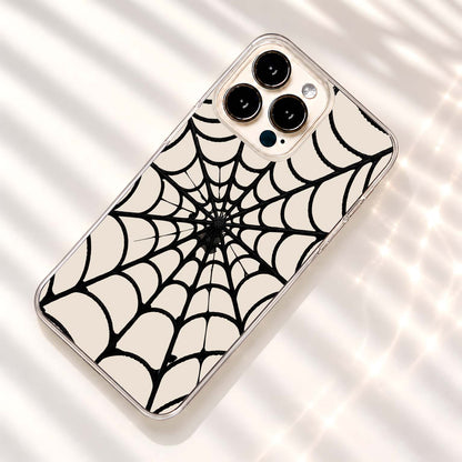 Midnight Spider Web Clear Silicon Cover