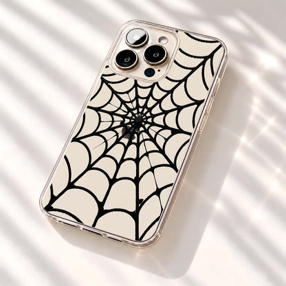 Midnight Spider Web Clear Silicon Cover