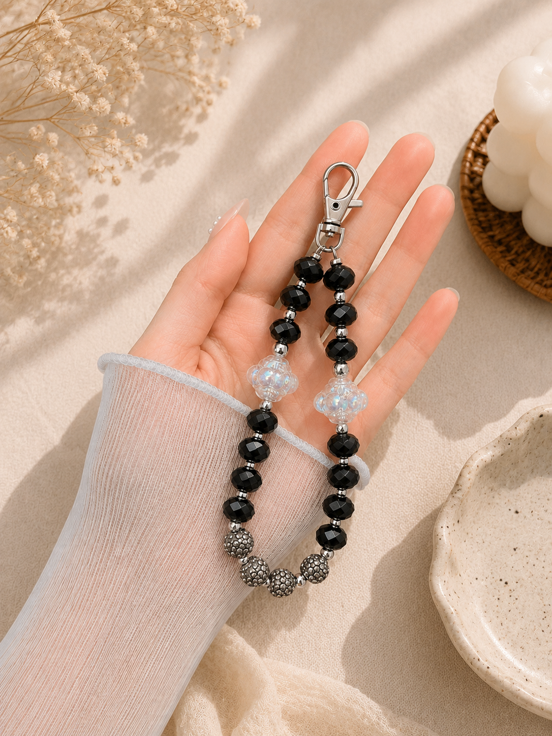 Crystal Bloom Phone charm