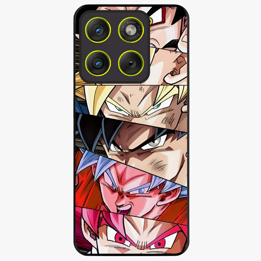 Anime Character Glass Case showing flat back view with vibrant anime artwork and glossy glass finish.