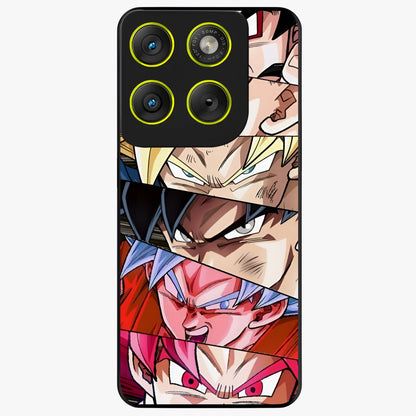 Anime Character Glass Case showing flat back view with vibrant anime artwork and glossy glass finish.