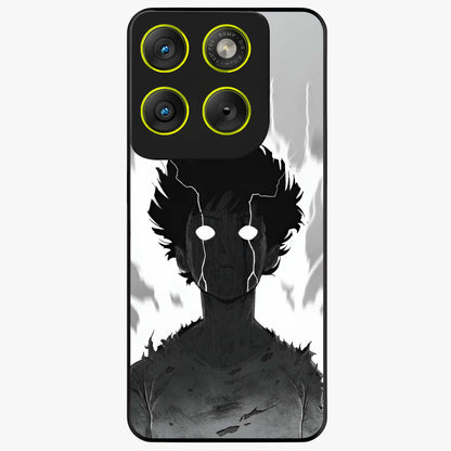 Awakened Inner Rage Glass Case showing flat back view with intense artistic artwork and glossy glass finish.