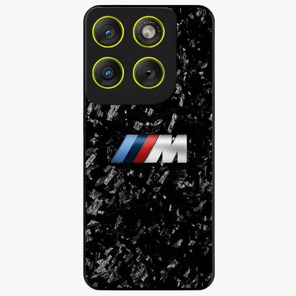 Carbon Speed Mark Glass Case showing flat back view with sporty carbon pattern artwork and glossy glass finish.