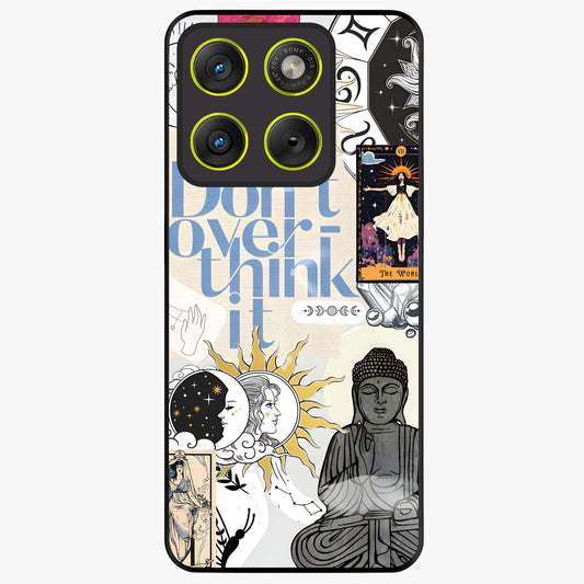 Ethereal Thoughts Glass Case showing flat back view with dreamy artistic artwork and glossy glass finish.