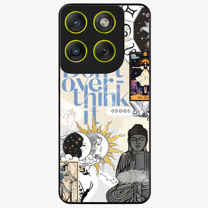 Ethereal Thoughts Glass Case showing flat back view with dreamy artistic artwork and glossy glass finish.