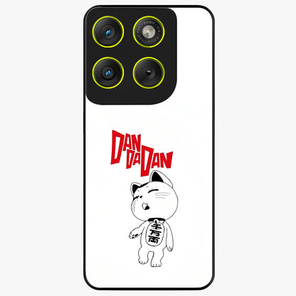 Playful Spirit Charm Glass Case showing flat back view with cheerful charm themed artwork and glossy glass finish.