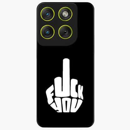 Rebel Mode On Glass Case showing flat back view with bold rebellious typography artwork and glossy glass finish.
