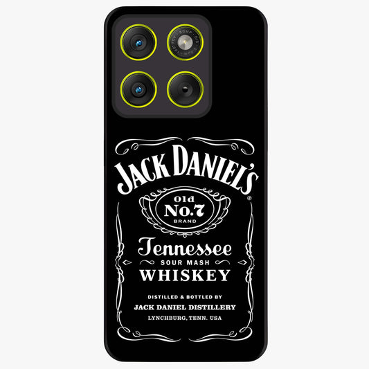 Vintage Whiskey Heritage Glass Case showing flat back view with classic whiskey inspired artwork and glossy glass finish.