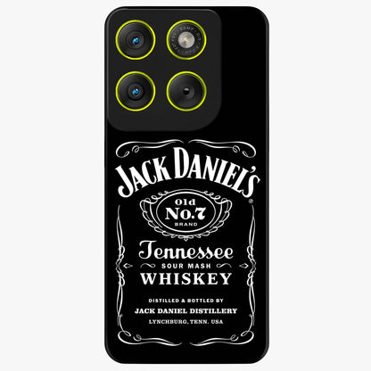 Vintage Whiskey Heritage Glass Case showing flat back view with classic whiskey inspired artwork and glossy glass finish.
