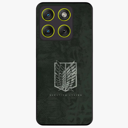 Wings Of Freedom Glass Case showing flat back view with symbolic wings artwork and glossy glass finish.