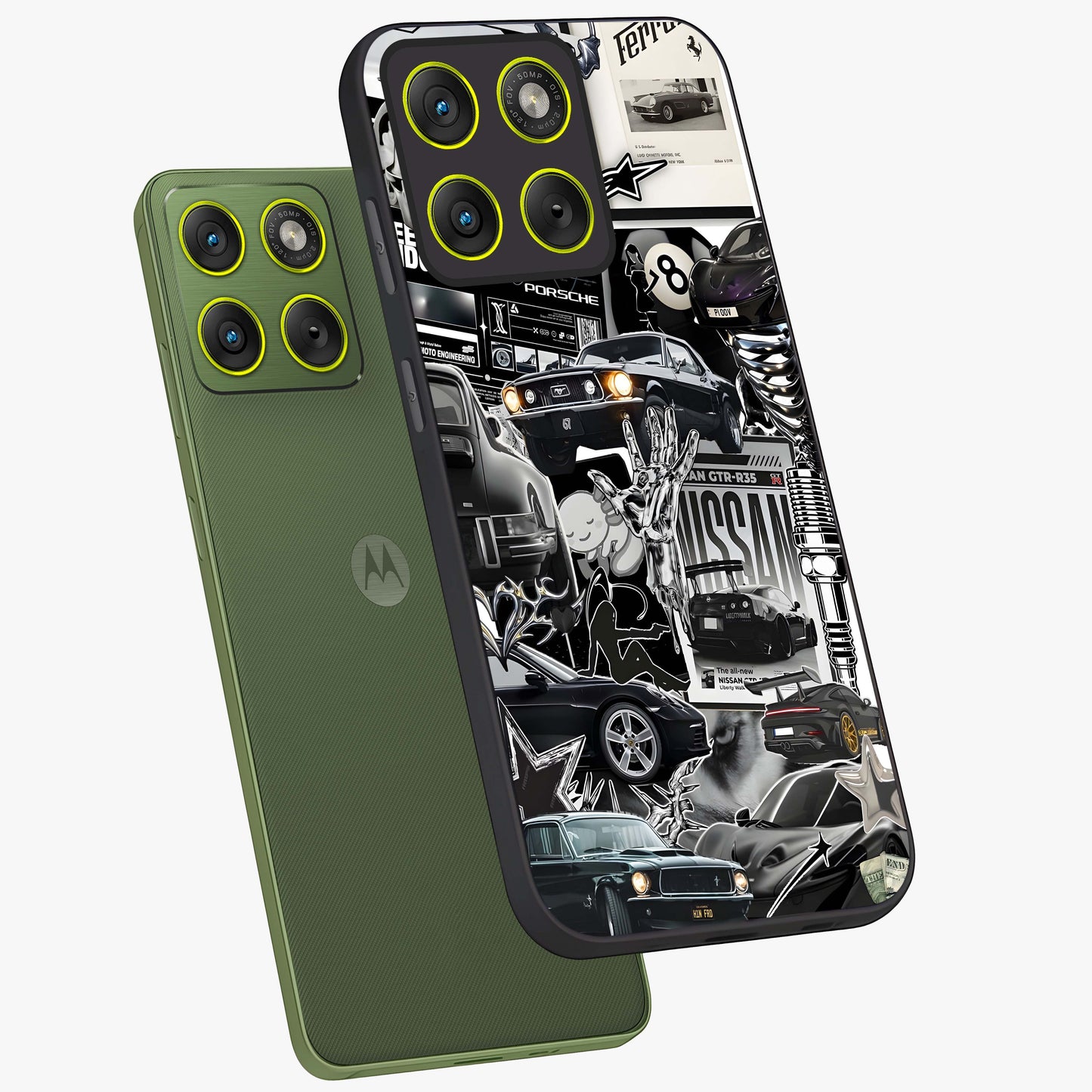 Aesthetic Dark Love Glass Case displayed in angled mockup highlighting moody aesthetic design and bold love theme.