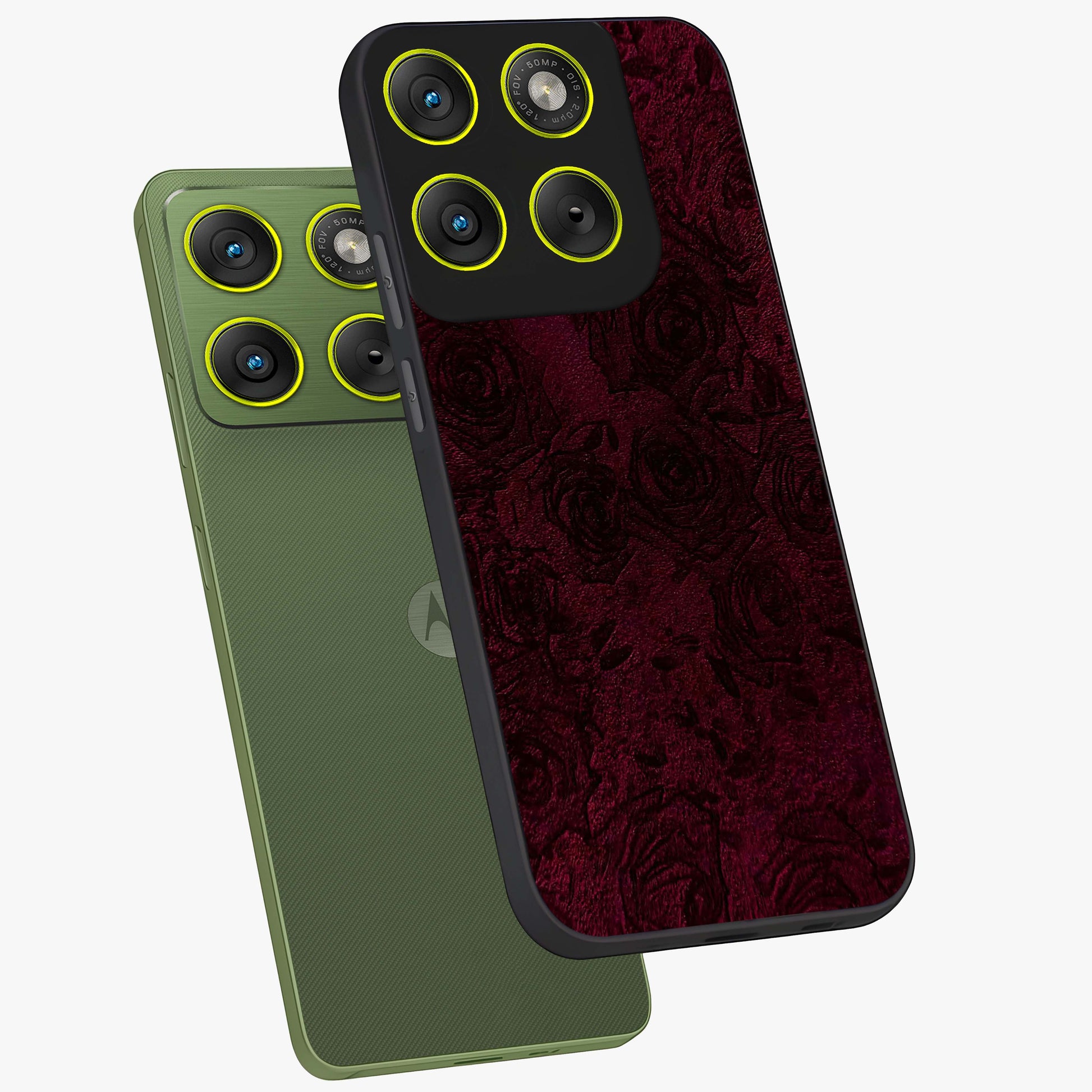 Crimson Fade Flow Glass Case displayed in angled mockup highlighting smooth gradient design with modern aesthetic style.
