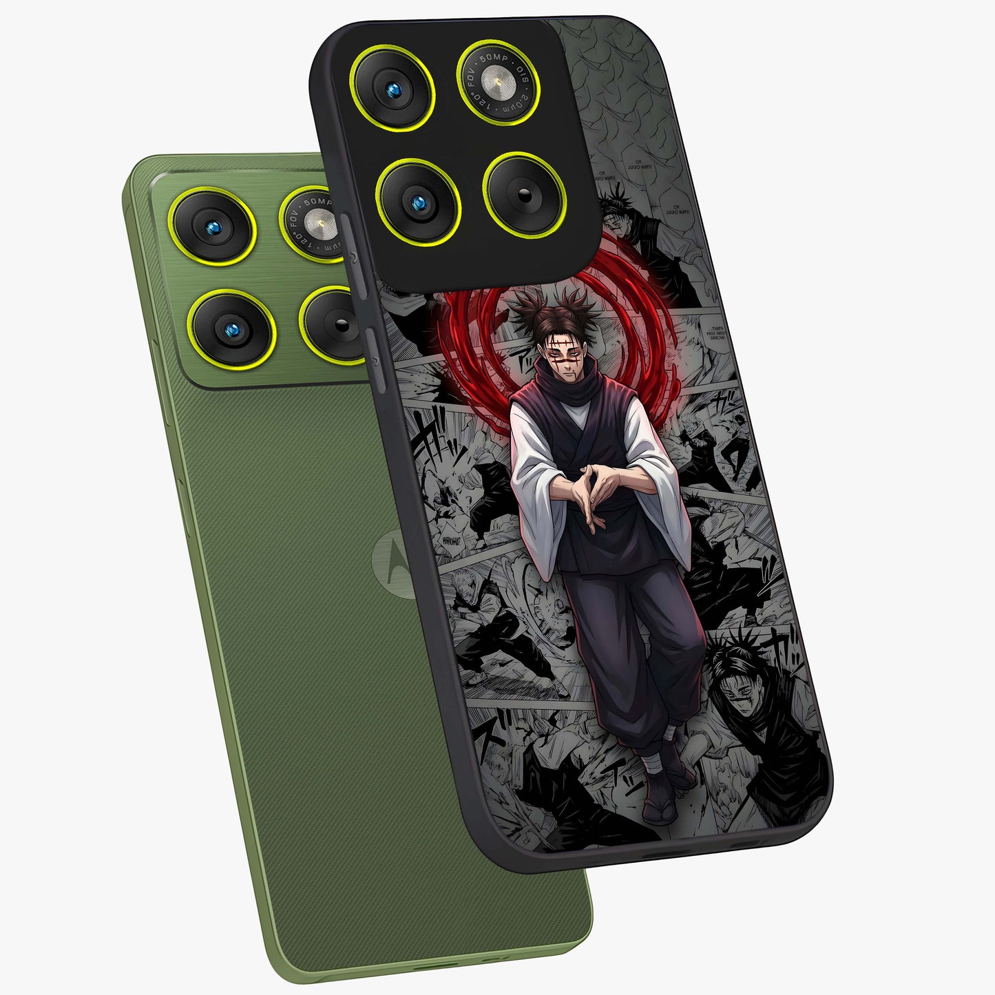 Cursed Ritual Ascension Glass Case displayed in angled mockup highlighting mystical ritual illustration with supernatural aesthetic.
