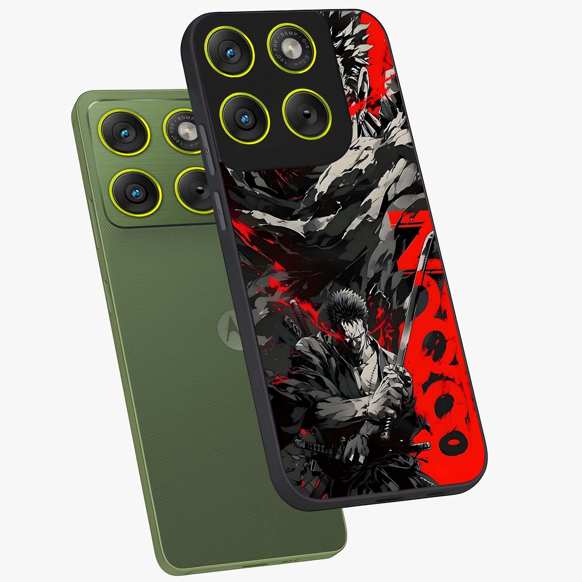 Demon Sword Resolve Glass Case displayed in angled mockup highlighting powerful demon sword illustration with dark fantasy aesthetic.