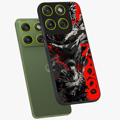 Demon Sword Resolve Glass Case displayed in angled mockup highlighting powerful demon sword illustration with dark fantasy aesthetic.