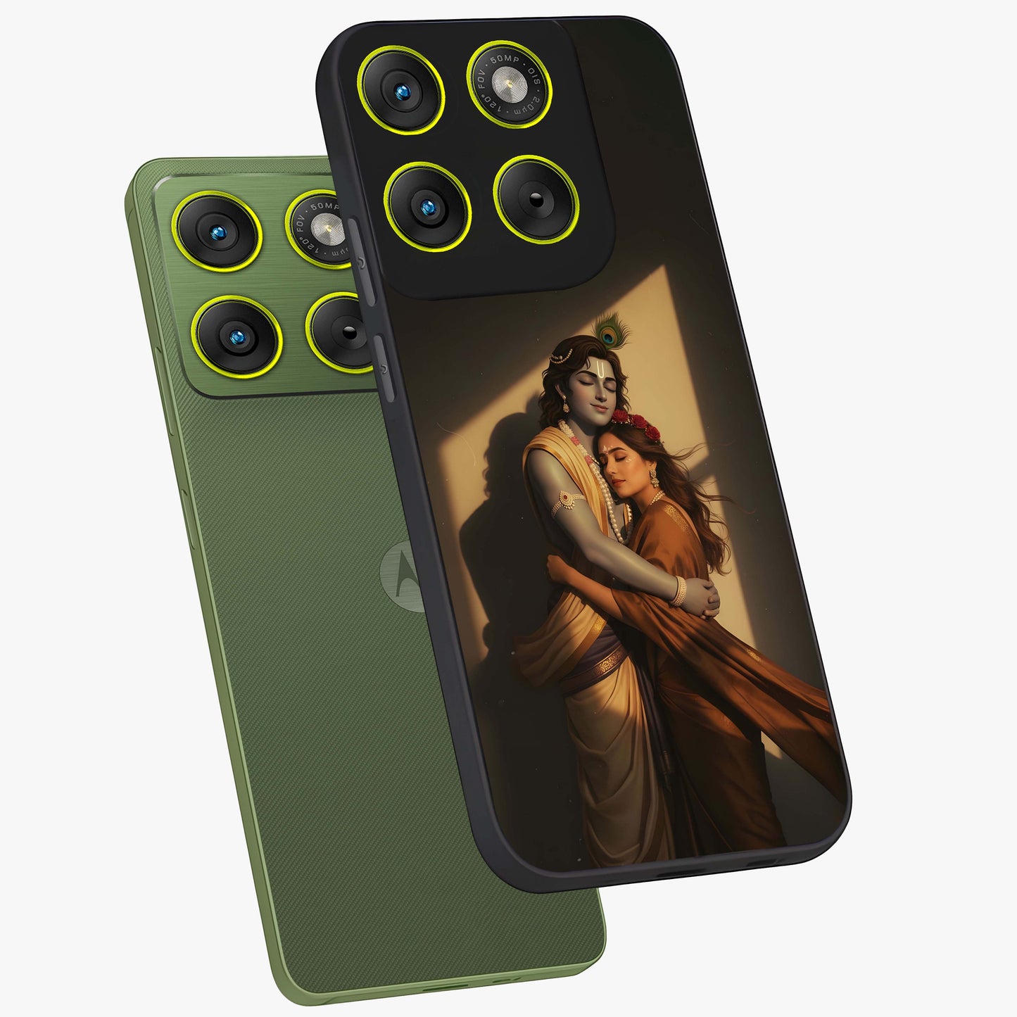 Divine Eternal Love Glass Case displayed in angled mockup highlighting elegant divine inspired design with peaceful aesthetic.