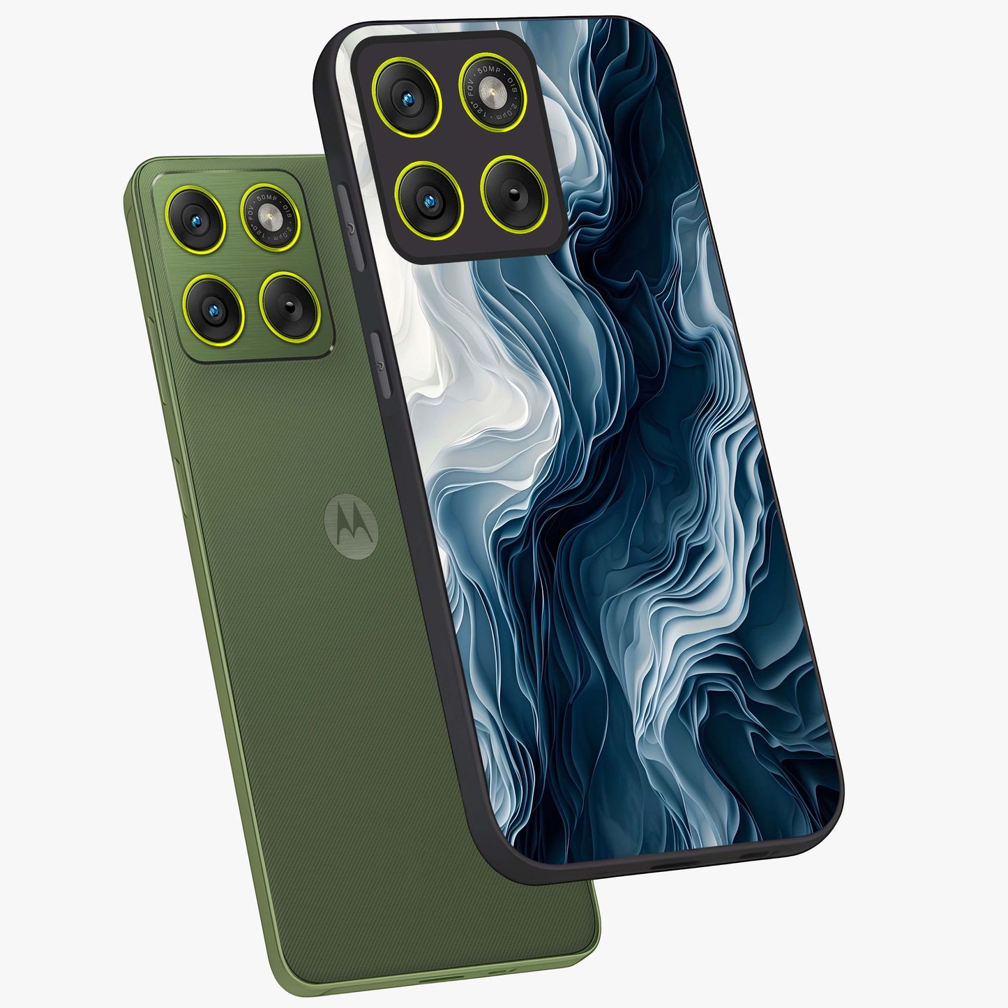 Ethereal Paper Marble Glass Case displayed in angled mockup highlighting elegant marble pattern with modern aesthetic style.