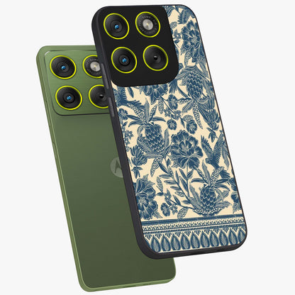 Heirloom Wild Bloom Glass Case displayed in angled mockup highlighting botanical bloom design with classic aesthetic style.