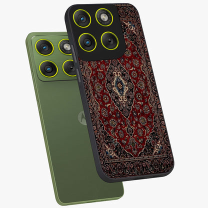 Heritage Carpet Royale Glass Case displayed in angled mockup highlighting intricate royal carpet design with heritage aesthetic.