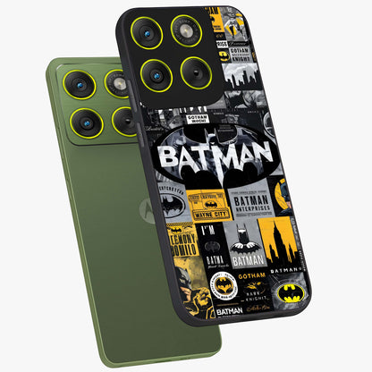 Knight Gotham Rise Glass Case displayed in angled mockup highlighting powerful knight silhouette design with dramatic aesthetic.