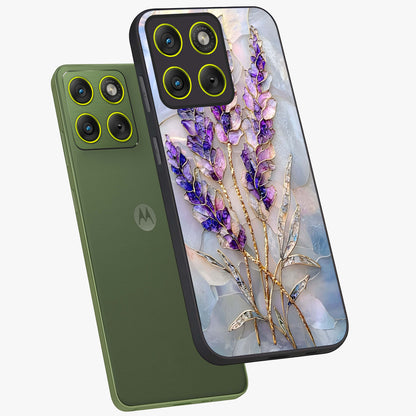 Lavender Dream Glow Glass Case displayed in angled mockup highlighting dreamy purple glow design with soft artistic style.