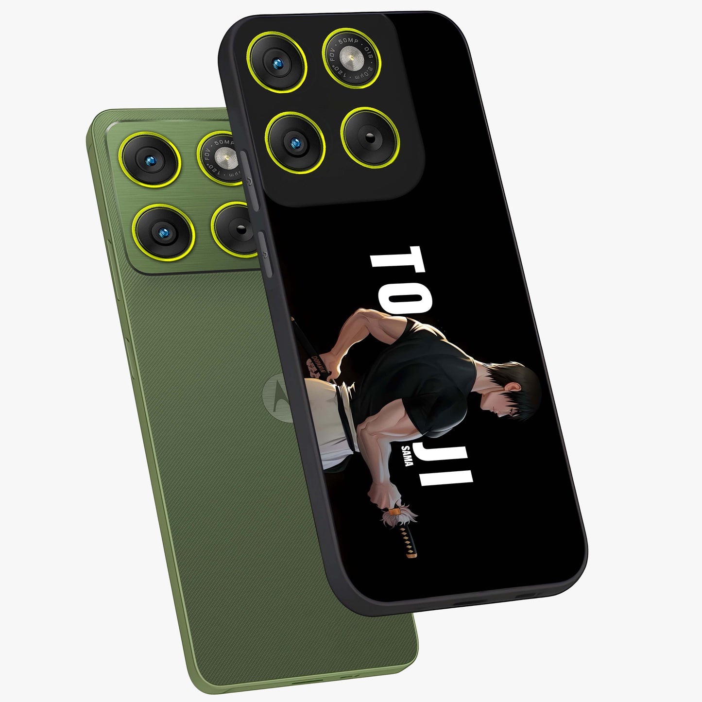 Midnight Blade Resolve Glass Case displayed in angled mockup highlighting powerful blade illustration with dramatic dark aesthetic.
