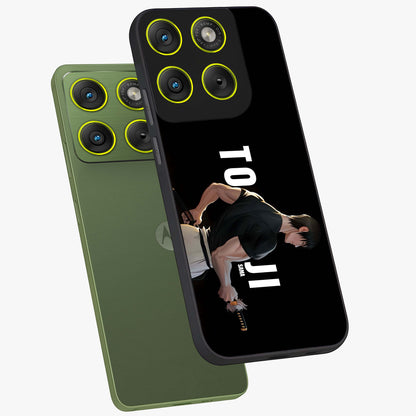 Midnight Blade Resolve Glass Case displayed in angled mockup highlighting powerful blade illustration with dramatic dark aesthetic.