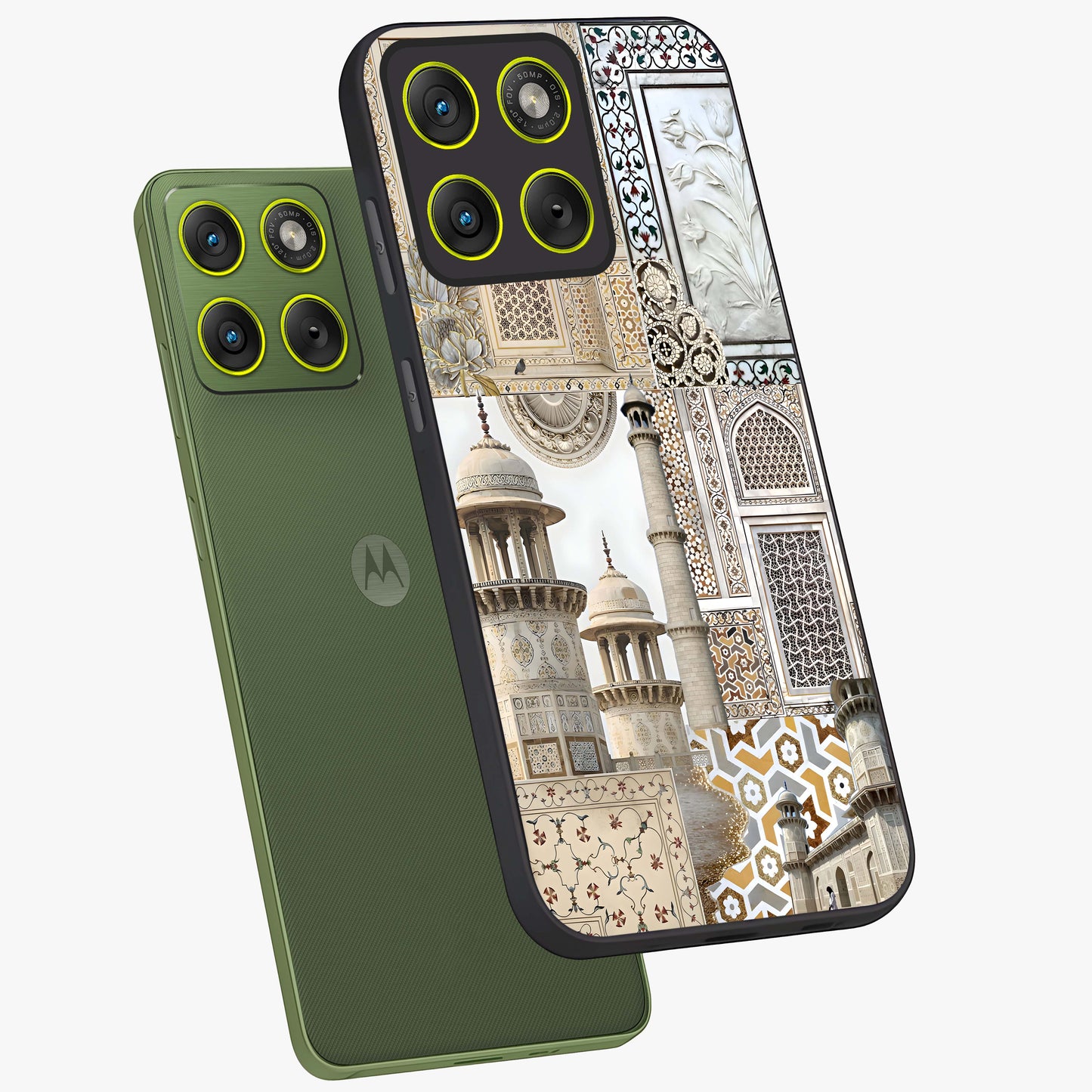 Mughal Marble Legacy Glass Case displayed in angled mockup highlighting elegant heritage marble artwork with royal aesthetic.