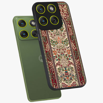 Persian Inspired Glass Case displayed in angled mockup highlighting intricate traditional design with elegant cultural aesthetic.