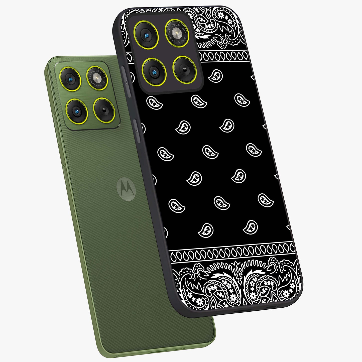 Retro Rebel Threads Glass Case displayed in angled mockup highlighting retro inspired graphic design with rebellious aesthetic.